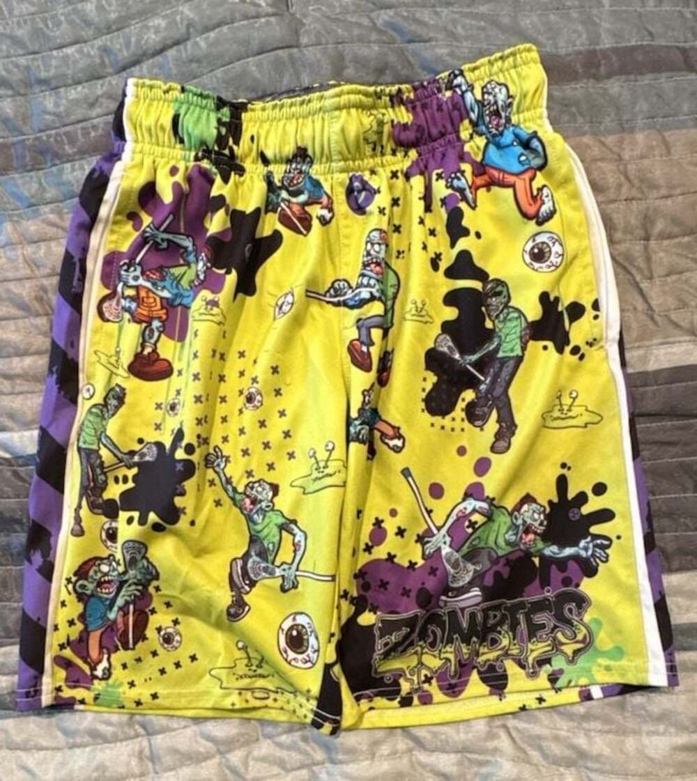 Lacrosse Unlimited Zombie Nightmare Graphic Athletic Shorts